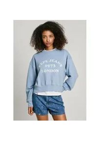 Pepe Jeans f&uuml;r Damen. PL581487 Venus Sweatshirt blau (M), L&auml;ssig, Baumwolle, Nachhaltig