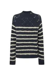 Pepe Jeans f&uuml;r Damen. PL702234 Hela marineblauer Pullover (L), L&auml;ssig, Polyamid
