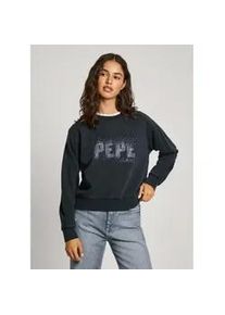 Pepe Jeans f&uuml;r Damen. PL581466 Luna Sweatshirt schwarz (M), L&auml;ssig, Baumwolle
