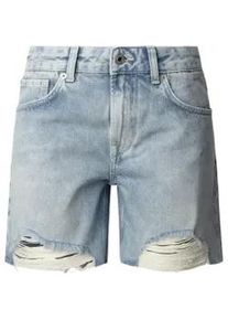 Pepe Jeans f&uuml;r Damen. PL801186MQ7 Kurz Regular Distressed blau (31), L&auml;ssig, Baumwolle, Denim