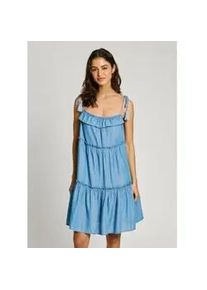 Pepe Jeans f&uuml;r Damen. PL953663 Etty Kleid blau (XL), L&auml;ssig, &Auml;rmellos / Hosentr&auml;ger, Lyocell
