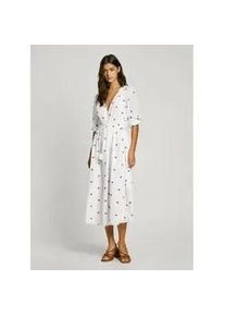 Pepe Jeans f&uuml;r Damen. PL953687 Deal wei&szlig;es Kleid (M), L&auml;ssig, Baumwolle, Langarm