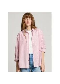 Pepe Jeans f&uuml;r Damen. PL305001 Clem rotes Hemd (M), L&auml;ssig, Baumwolle, Langarm