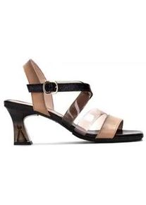 Hispanitas f&uuml;r Damen. CHV232635 Mehrfarbige Schuhe aus W&uuml;stenleder -Absatzh&ouml;he 6,5 cm (39), Braun, 5 bis 8 cm, Schnalle, L&auml;ssig