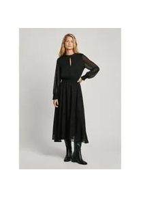 Pepe Jeans f&uuml;r Damen. PL953635 Anushka Midikleid schwarz (XS), L&auml;ssig, Polyester, Langarm