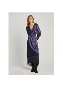 Pepe Jeans f&uuml;r Damen. PL953637 Althea langes Kleid schwarz, blau (XS), L&auml;ssig, Party, Polyester, Langarm