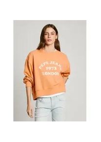 Pepe Jeans f&uuml;r Damen. PL581487 Venus Sweatshirt orange (XS), L&auml;ssig, Baumwolle, Nachhaltig