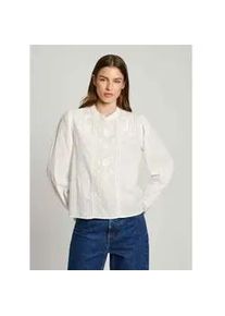 Pepe Jeans f&uuml;r Damen. PL304940 Bluse Primrose wei&szlig; (S), L&auml;ssig, Baumwolle, Langarm