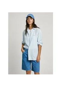 Pepe Jeans f&uuml;r Damen. PL305033 Traum-Shirt blau (XS), L&auml;ssig, Leinen, Langarm