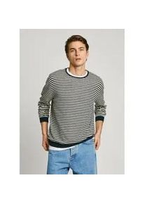 Pepe Jeans f&uuml;r Herren. PM702508 Layne gestreifter Pullover (M), L&auml;ssig, Baumwolle, Nachhaltig, Marine
