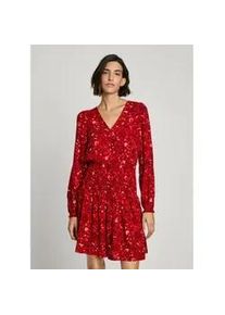 Pepe Jeans f&uuml;r Damen. PL953669 Cecile Kleid rot (S), L&auml;ssig, Viskose, Langarm