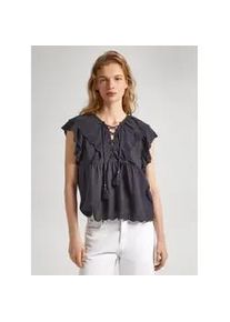 Pepe Jeans f&uuml;r Damen. PL304815 Bluse Dorotea grau (L), L&auml;ssig, Baumwolle, Kurzarm