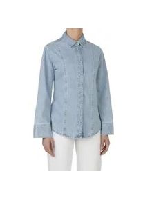 Pepe Jeans f&uuml;r Damen. PL305041 Belle Nietenhemd blau (XS), L&auml;ssig, Baumwolle, Denim, Langarm