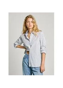 Pepe Jeans f&uuml;r Damen. PL305002 Cleveres blaues Hemd (XS), L&auml;ssig, Baumwolle, Langarm