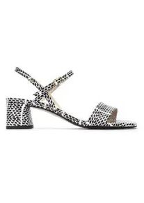 MARTINELLI f&uuml;r Damen. 1751-B363E Vettabbia Schwarz bedruckte Ledersandalen (39), 5 bis 8 cm, Schnalle, L&auml;ssig