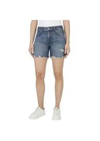 Pepe Jeans f&uuml;r Damen. PL801186EE6 Kurz Regular Distressed blau (27), L&auml;ssig, Baumwolle, Denim, Nachhaltig