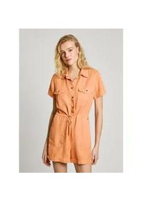 Pepe Jeans f&uuml;r Damen. PL230511 Jumpsuit Edmee orange (XL), L&auml;ssig, Kurzarm, Lyocell