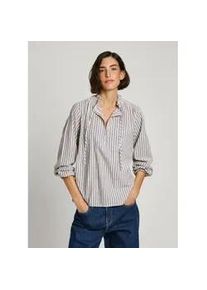 Pepe Jeans f&uuml;r Damen. PL305053 Bluse Britney wei&szlig; (L), L&auml;ssig, Baumwolle, Langarm