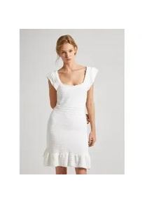 Pepe Jeans f&uuml;r Damen. PL953524 Gesa Kleid wei&szlig; (L), L&auml;ssig, Baumwolle, &Auml;rmellos / Hosentr&auml;ger, Nachhaltig