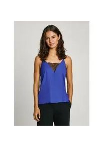 Pepe Jeans f&uuml;r Damen. PL304967 Oberteil Adeline blau (M), L&auml;ssig, Polyester, &Auml;rmellos / Hosentr&auml;ger