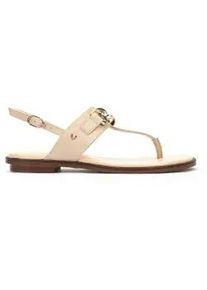 MARTINELLI f&uuml;r Damen. 1535-B153Z Mazzini Flache Sandalen aus beigem Leder mit Metallic-Details (36), Wohnung, Schnalle, L&auml;ssig