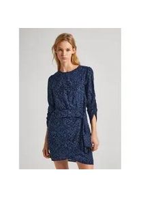 Pepe Jeans f&uuml;r Damen. PL953535 Clarin Kleid navy (L), L&auml;ssig, Baumwolle, 3/4 &Auml;rmel, Nachhaltig, Marine