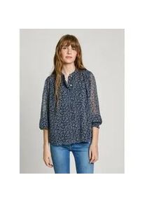 Pepe Jeans f&uuml;r Damen. PL305007 Bluse Camila blau (L), L&auml;ssig, Polyester, Langarm