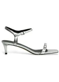 Michael Kors f&uuml;r Damen. 40R6DIMS1M MK Silberne Zehensandalen (39), 3 bis 5 cm, Schnalle, L&auml;ssig, Party