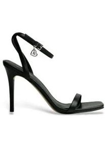 Michael Kors f&uuml;r Damen. 40R6LNHS1L Ledersandalen Lena schwarz (41), 5 bis 8 cm, Schnalle, L&auml;ssig