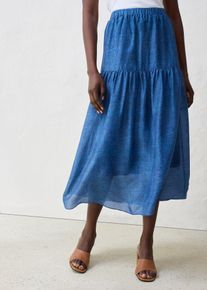 bonprix Maxirock mit Seidenanteil, blau, Gr.48, schicker Maxirock mit Seidenanteil, aus Seide