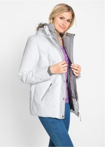 bonprix Winterjacke in 2-in1 Optik, wei&szlig;, Gr.48, Praktische Jacke mit Kapuze, wattiert