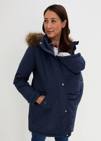 bonprix 3-in-1 Funktions-Umstandsjacke und Tragejacke, blau, Gr.34, Funktionale Umstandsjacke mit Tragefunktion und Tunnelzug