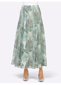 CR&Eacute;ATION L Schlupfrock CREATION L, Damen, Gr. 23, gr&uuml;n (kalkmint, mint, bedruckt), 100% Polyester, gemustert, wadenlang, R&ouml;cke Schlupfrock