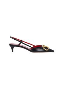 Valentino Garavani Hohe Schuhe - "Vlogo Signature" Slingback Pumps Black - Gr. 36 (EU) - in Schwarz - f&uuml;r Damen