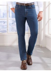 Thermohose CLASSIC, Herren, Gr. 60, Normalgr&ouml;&szlig;en, blau (blau, bleached), 85% Baumwolle, 14% Polyester, 1% Elasthan, unifarben, lang, Hosen Thermohose