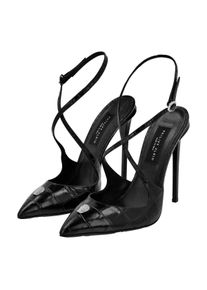 Philipp Plein Hohe Schuhe - Dekollet&eacute; Hi-Heels Crocco Gepr&auml;gt - Gr. 39 (EU) - in Schwarz - f&uuml;r Damen