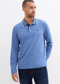 bonprix Poloshirt aus reiner Bio-Baumwolle (2er Pack), blau, Gr.68/70 (4XL), Angesagte Poloshirts im 2er Pack mit einer kleinen Stickerei auf der Brust, aus 100% Baumwolle