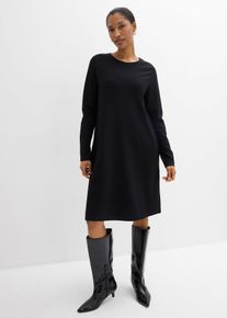 bonprix Shirtkleid in A-Linie aus Viskose-Mix, schwarz, Gr.36/38 (S), Oversize Shirtkleid mit langen &Auml;rmeln und zwei seitlichen Eingrifftaschen in A-Linie, aus Viskose