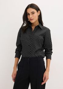 bonprix 2er Pack Hemdblusen mit Baumwolle, wei&szlig;, Gr.38, Stylisches 2er Pack Blusen, 65% Polyester (recycelt)