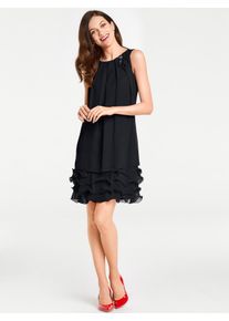 Cocktailkleid Heine "Cocktailkleid", Damen, Gr. 40, Normalgr&ouml;&szlig;en, schwarz, 100% Polyester, unifarben, kurz, Rundhals, Kleider Cocktailkleid