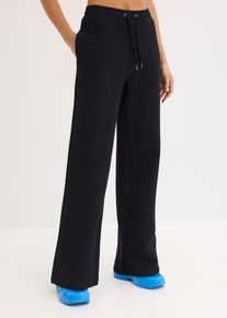 bonprix Highwaist Jogginghose aus reiner Bio-Baumwolle, schwarz, Gr.40/42 (M), Locker sitzende Highwaist Jogginghose, aus 100% Baumwolle