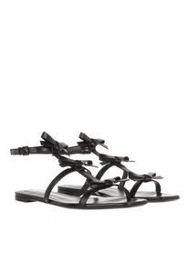 Valentino Garavani Sandalen - French Bow Flat Sandals - Gr. 36 (EU) - in Schwarz - f&uuml;r Damen