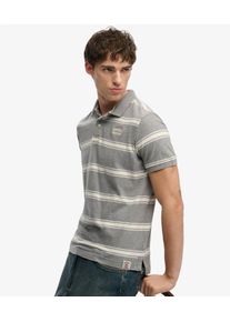 Superdry Herren Vintage Stripe Jersey Poloshirt Grey - Gr&ouml;&szlig;e: Xxl 1040808000206K1D005