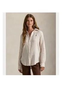 Polo Ralph Lauren f&uuml;r Damen. 211970730511 Klassisch geschnittenes Leinenhemd beige (M), L&auml;ssig, Langarm