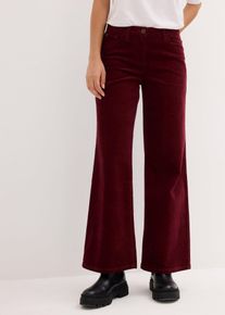 bonprix Cordhose im Marlene-Stil, rot, Gr.42, L&auml;ssige Marlene-Stretch-Hose mit ausgestelltem Bein, aus Cord