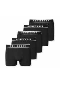 5 Schiesser Shorts - Herren - Gr. S/4 - schwarz