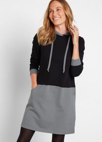 bonprix Sweatkleid, schwarz, Gr.44/46 (L), Angenehmes Sweatkleid, 60% Baumwolle