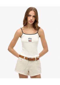 Superdry Damen Athletic Essentials Tr&auml;gertop Wei&szlig; - Gr&ouml;&szlig;e: 44 210302600060971D025