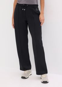 bonprix Sporthose mit Ziern&auml;hten, schwarz, Gr.40/42 (M), Weite Funktionshose mit Quick-Dry Funktion und seitlichen Eingriffstaschen