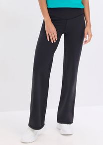 bonprix Sport-Leggings aus stabilem Baumwollgriff und geradem Bein, schwarz, Gr.40/42 (M), Sport-Leggings mit baumwollartigem Griff und einem hohen Bund